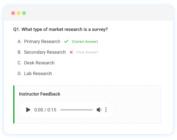 Provide Personalized Feedback